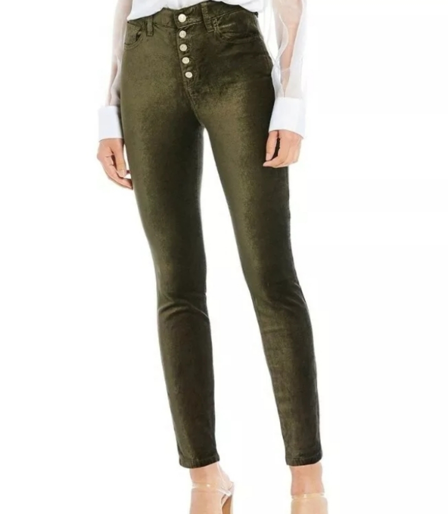 7 For All Mankind Velvet Green 27 High Waist Ankle